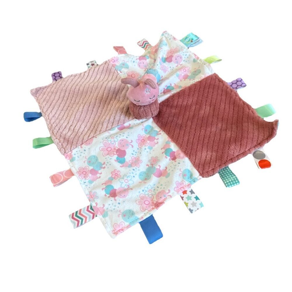 Mary Meyer Taggies Soothing Sensory Security Blanket, Camilla Caterpillar, 13"